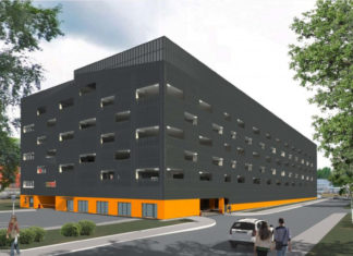 Семиэтажную автостоянку в Солнцево оформят в черном и оранжевом цветах
