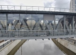 Пешеходный мост через Яузу. Как он вписался в ландшафт