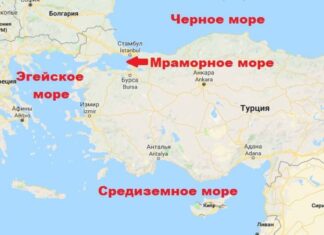 Какие моря омывают Турцию